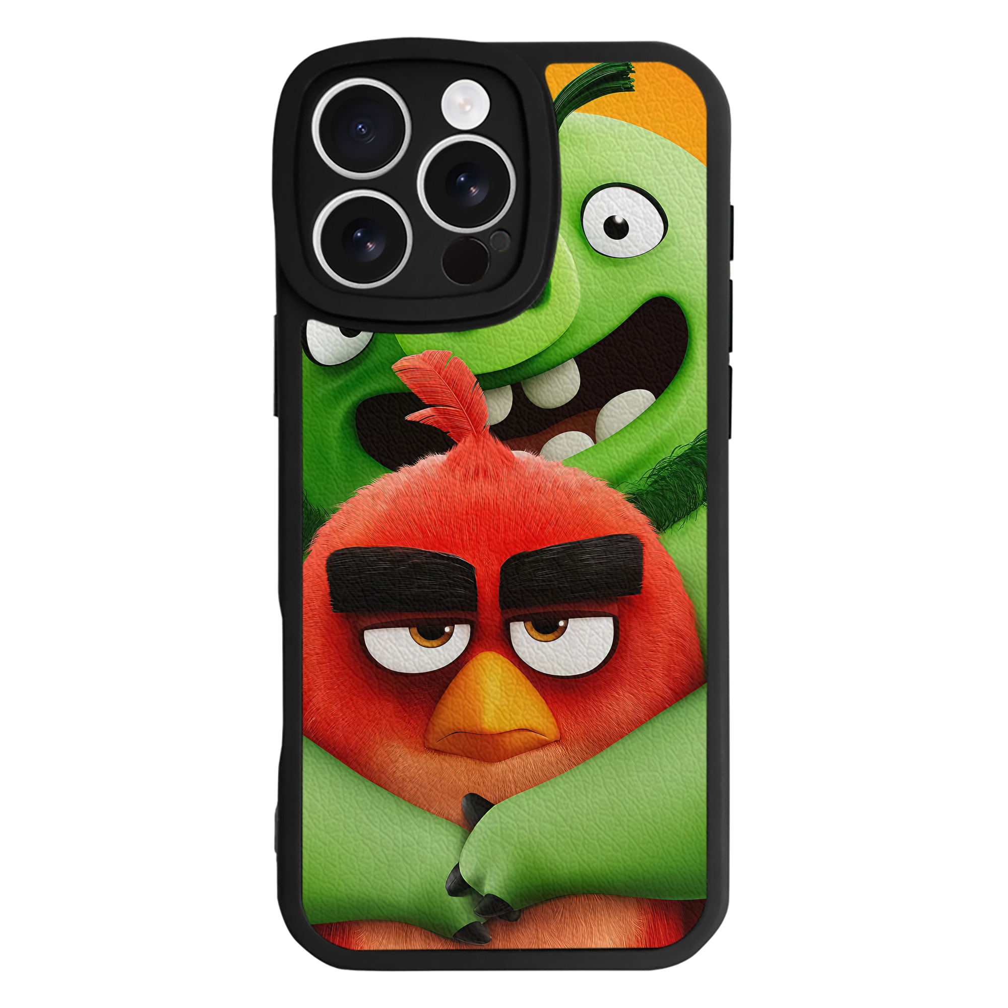 （画像用） Angry Birds アングリーバード 【iPhone 16シリーズ対応】シリコンスマホケース（レザー調） 材質：シリコン